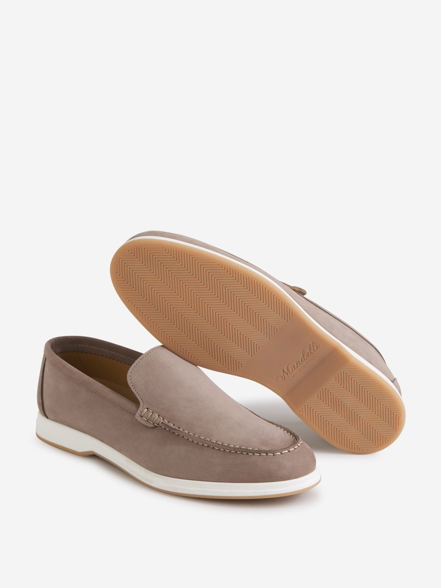 Outlet online Enrico Mandelli Hombre Mocasines Yacht Piel color Beis sku 611-004365 02 - Foto 4