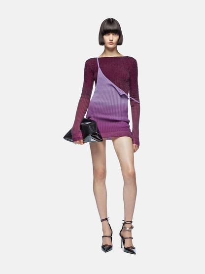 Outlet online The Attico Mujer Vestido Midi Degradè color Burdeos sku 721-000270 01 - Foto 5