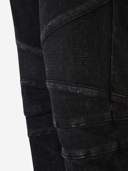 Outlet online Balmain Hombre Jeans Slim Fit Biker color Negro sku 522-002617 01 - Foto 5