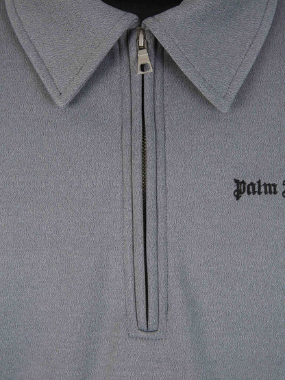 Outlet online Palm Angels Hombre Polo Logo Cremallera color Gris Claro sku 551-000368 01 - Foto 3