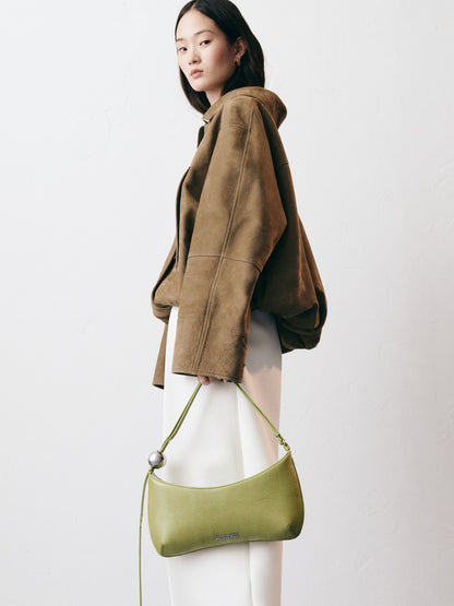 Outlet online Jacquemus Mujer Bolso Hombro Le grand Bisou Perle color Verde sku 810-008086 01 - Foto 2