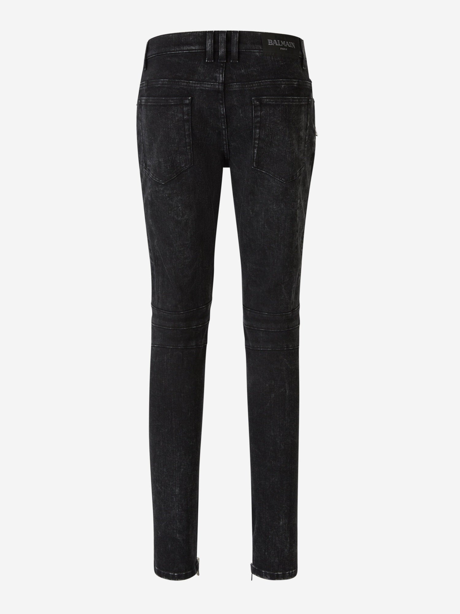 Outlet online Balmain Hombre Jeans Slim Fit Biker color Negro sku 522-002617 01 - Foto 3