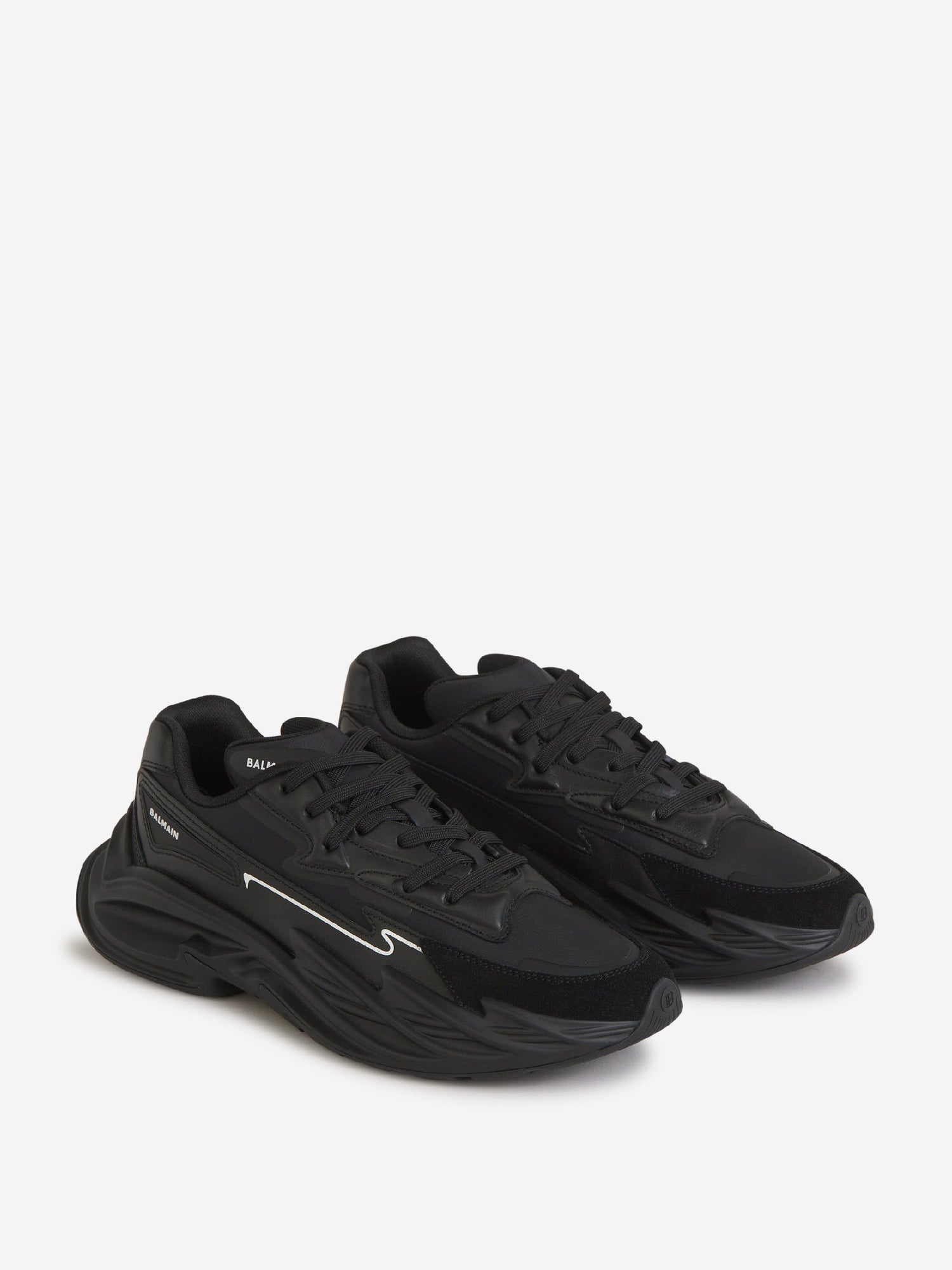 Outlet online Balmain Hombre Sneakers Run-Row Piel color Negro sku 616-002572 01 - Foto 2