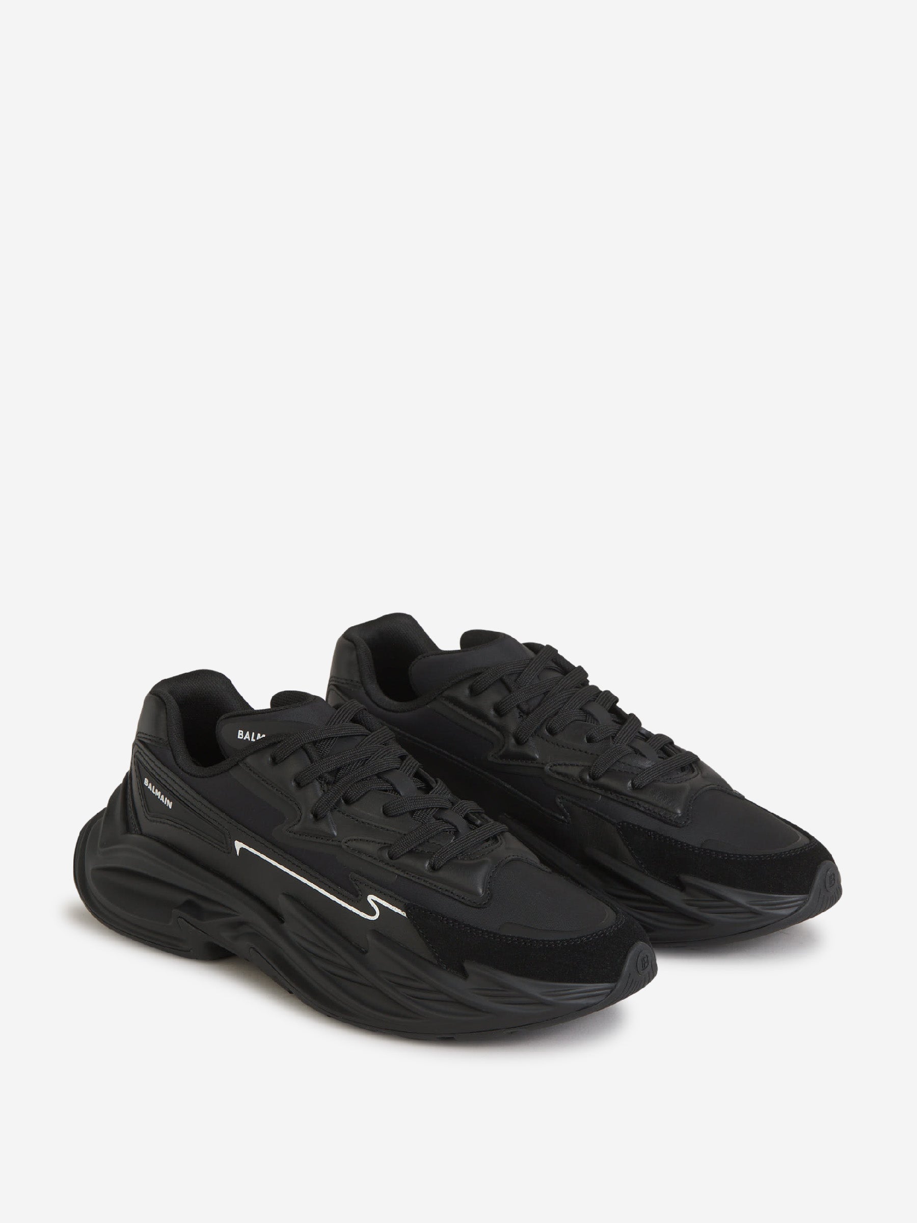 Outlet online Balmain Hombre Sneakers Run-Row Piel color Negro sku 616-002572 01 - Foto 2