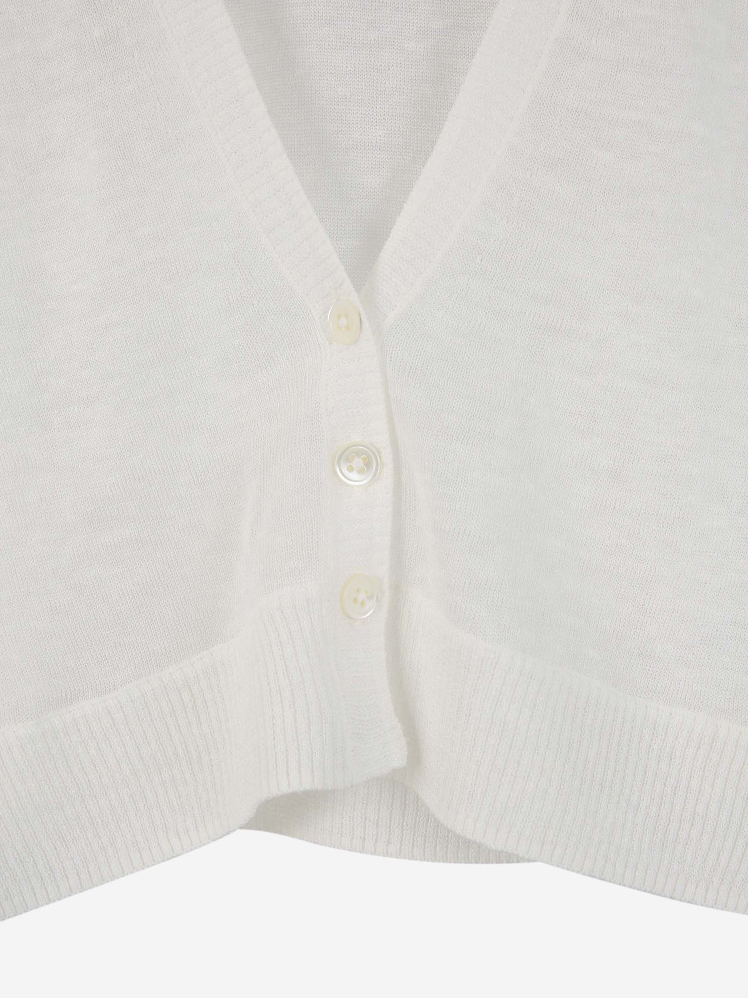 Outlet online Dorothee Schumacher Mujer Cárdigan Escote V Lino color Blanco sku 713-000288 01 - Foto 3