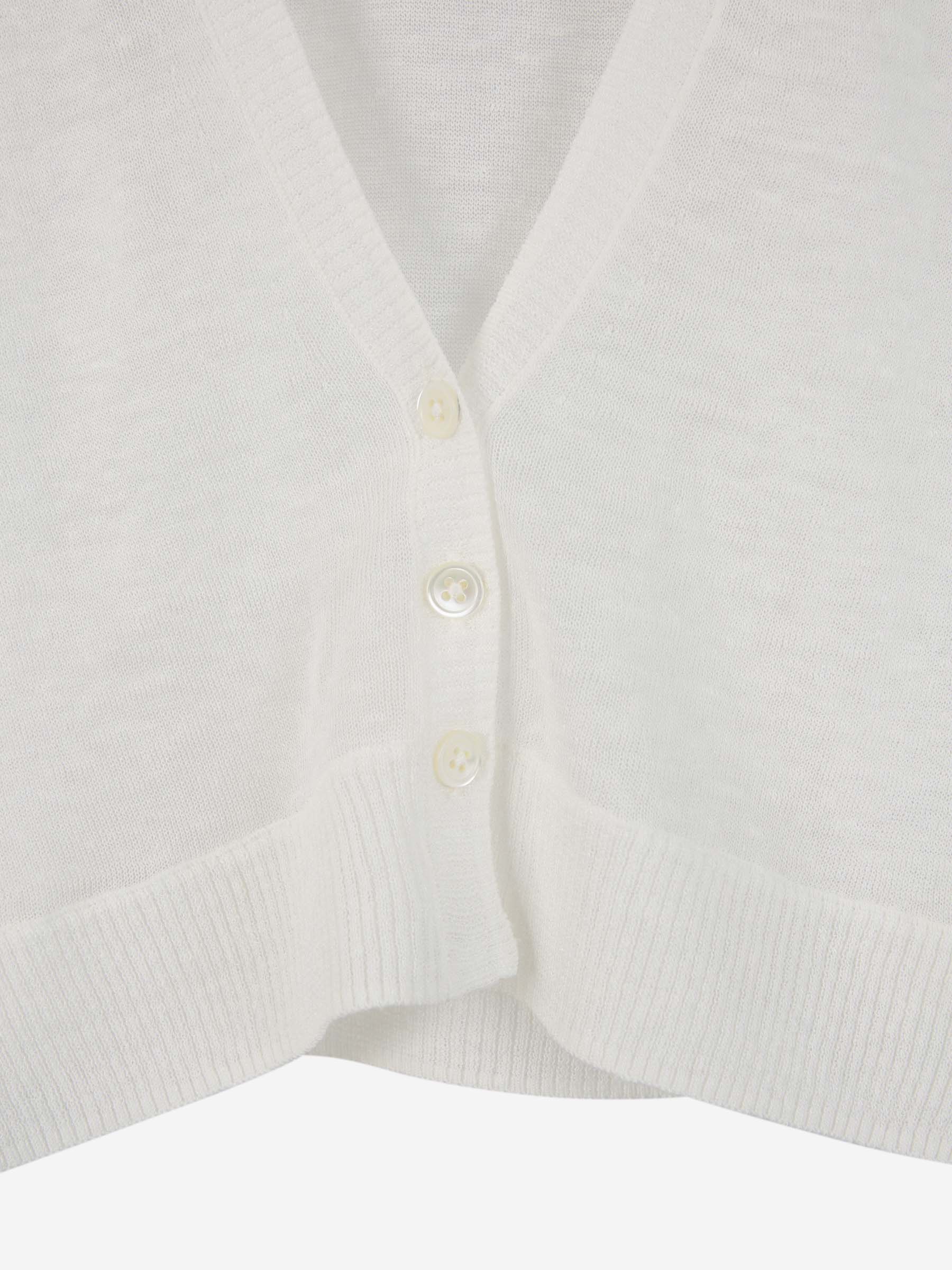 Outlet online Dorothee Schumacher Mujer Cárdigan Escote V Lino color Blanco sku 713-000288 01 - Foto 3