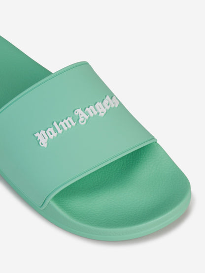 Outlet online Palm Angels Hombre Sandalias Pool Logo color Verde Menta sku 617-000095 03 - Foto 5