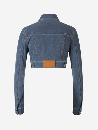 Outlet online Alexander Wang Mujer Cazadora Cropped Denim color Azul Denim Oscuro sku 741-002124 01 - Foto 3