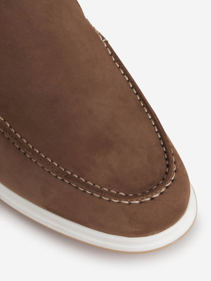 Outlet online Enrico Mandelli Hombre Mocasines Yacht Piel color Marrón Oscuro sku 611-004365 00 - Foto 5