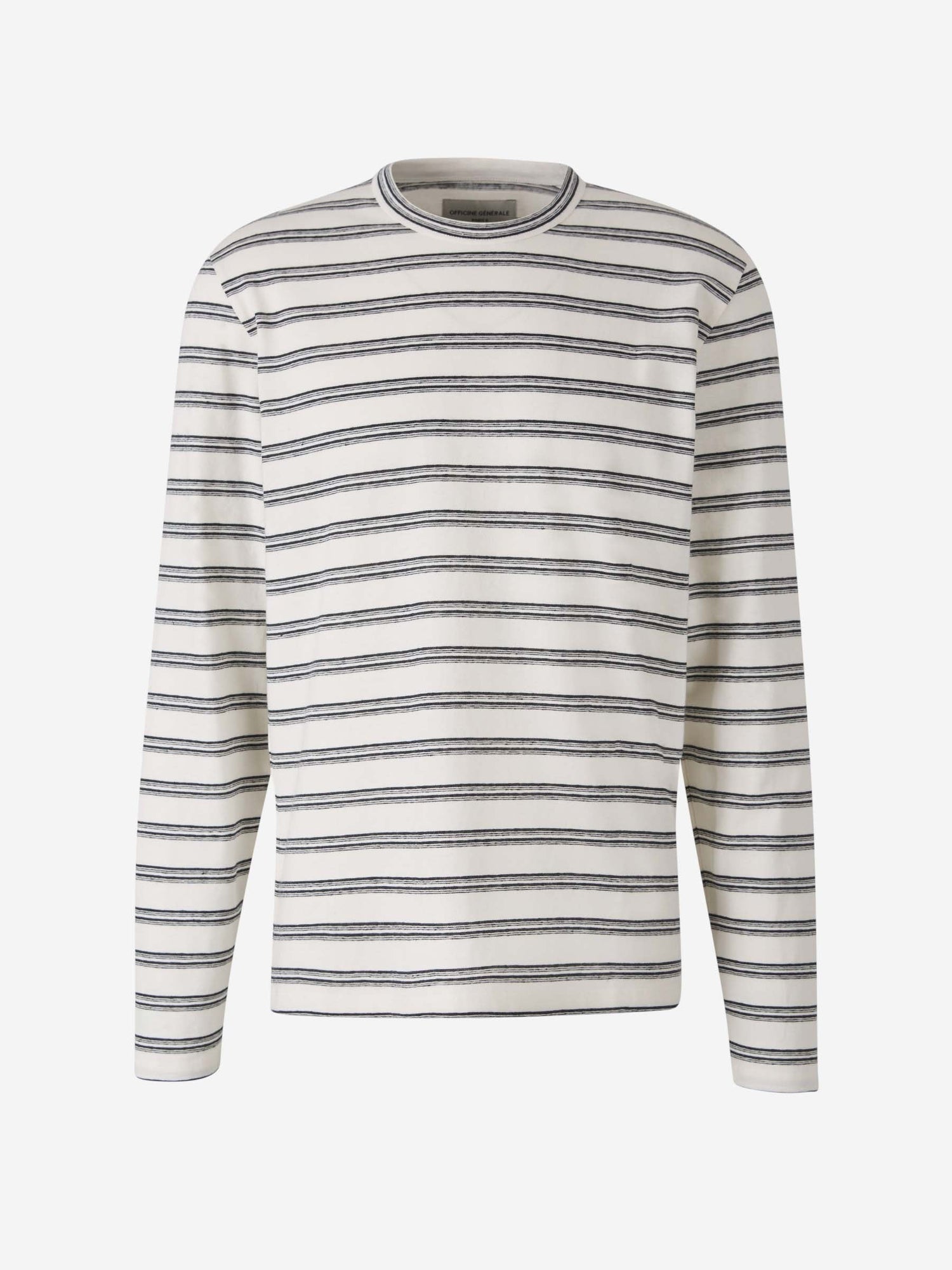 Outlet online Officine Générale Hombre Camiseta Motivo Rayas color Blanco sku 553-003934 01 - Foto 2