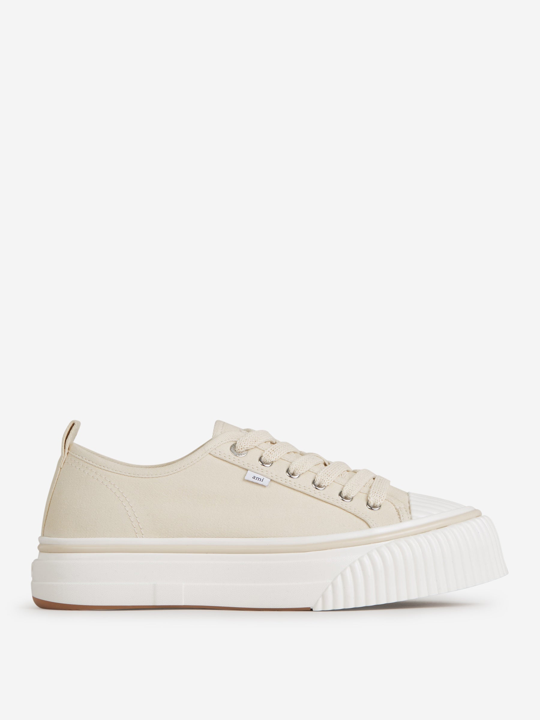 Outlet online Ami Paris Hombre Sneakers Low Top 1980 color Crema sku 616-002671 01 - Foto 1