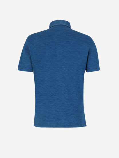 Outlet online Brunello Cucinelli Hombre Polo Punto Algodón color Azul sku 552-001443 01 - Foto 2