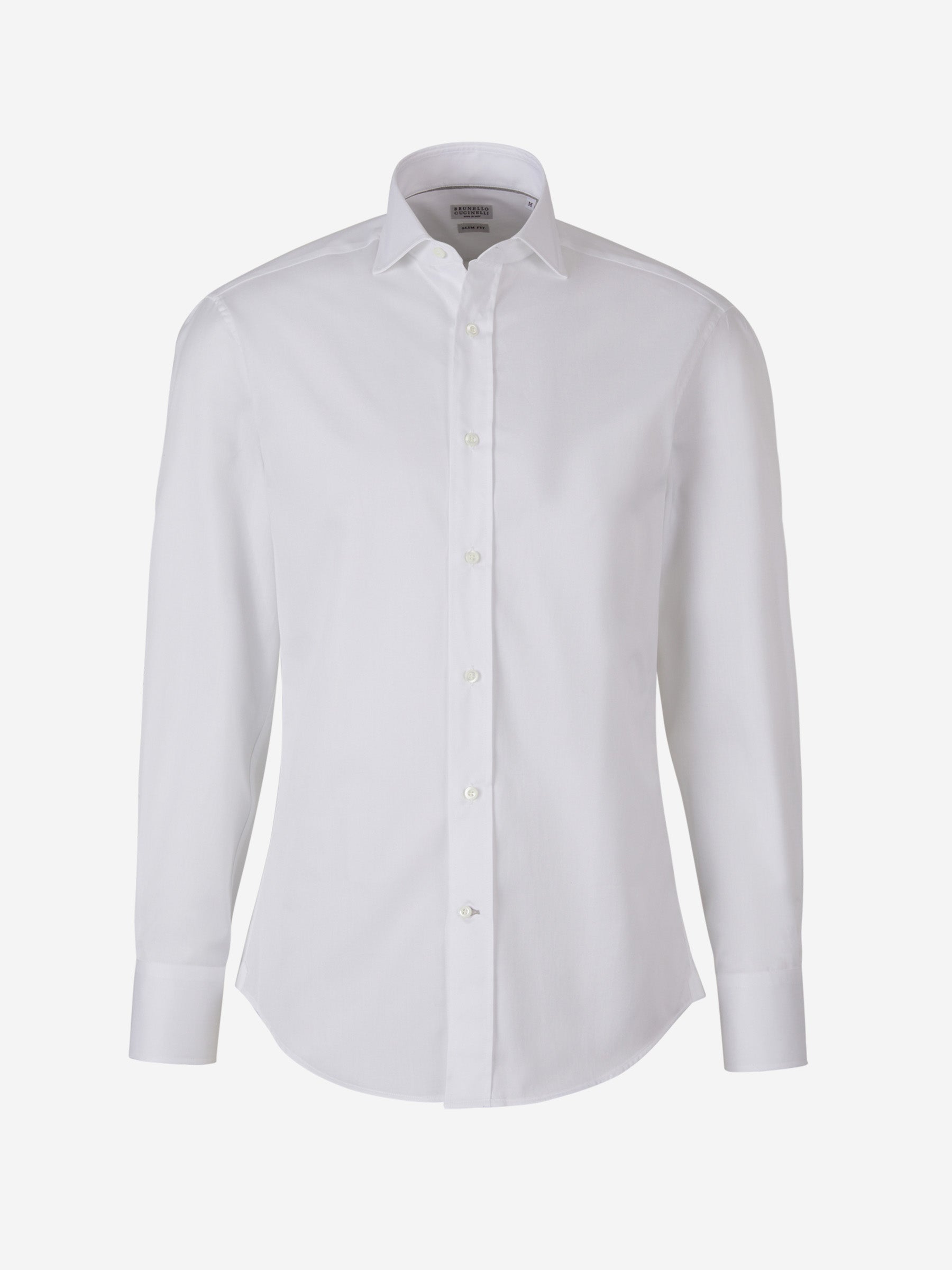 Outlet online Brunello Cucinelli Hombre Camisa Lisa Algodón color Blanco sku 531-006181 01 - Foto 1