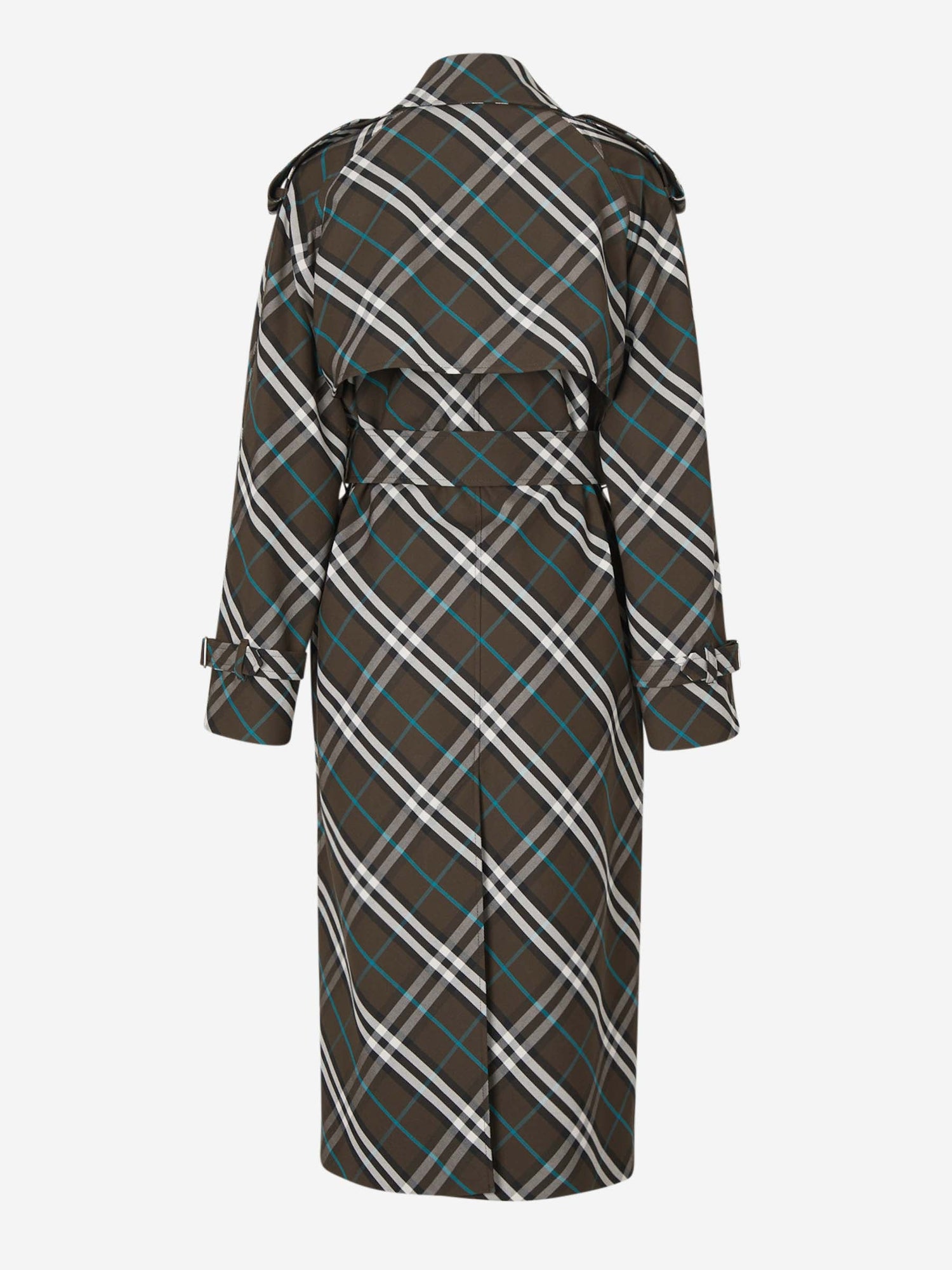 Outlet online Burberry Mujer Gabardina Motivo Cuadros color Verde Militar sku 773-000222 01 - Foto 3