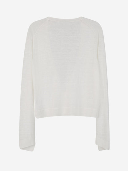 Outlet online Dorothee Schumacher Mujer Cárdigan Escote V Lino color Blanco sku 713-000288 01 - Foto 2