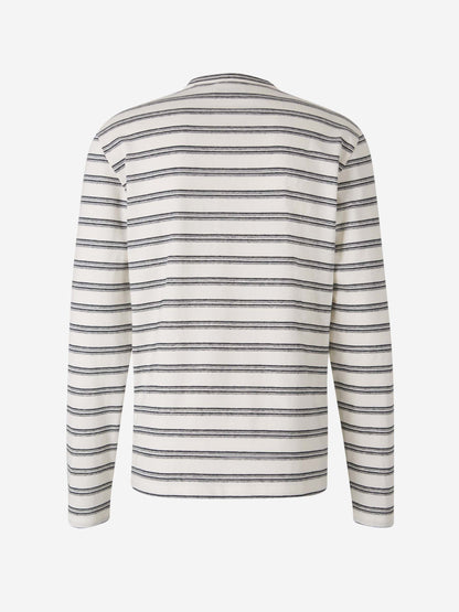 Outlet online Officine Générale Hombre Camiseta Motivo Rayas color Blanco sku 553-003934 01 - Foto 3