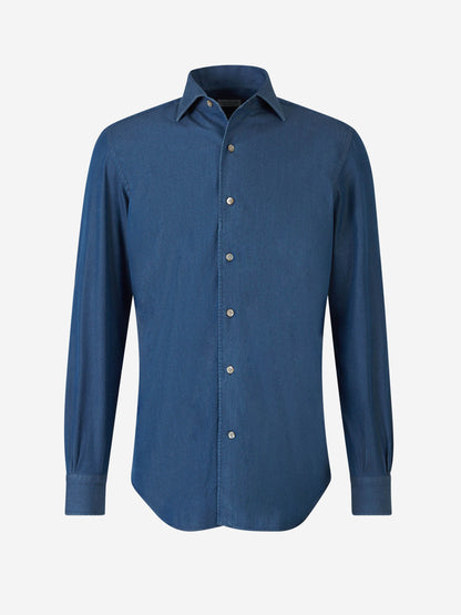 Outlet online Santa Eulalia Hombre Camisa Motivo Denim color Azul Denim Oscuro sku 531-006244 01 - Foto 1