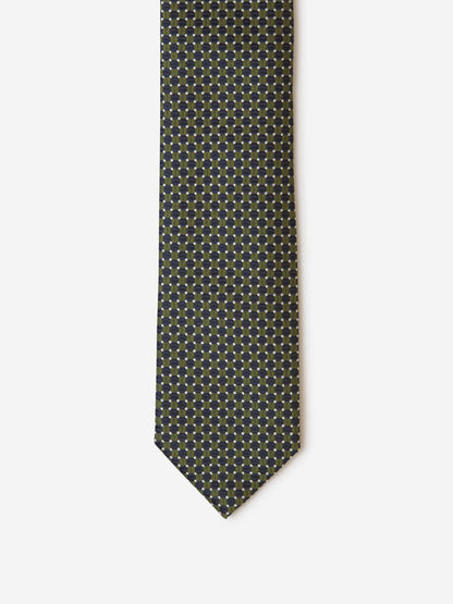 Santa Eulalia Corbata Motivo Geométrico color Verde Militar sku 601-001403 02 - Foto 2