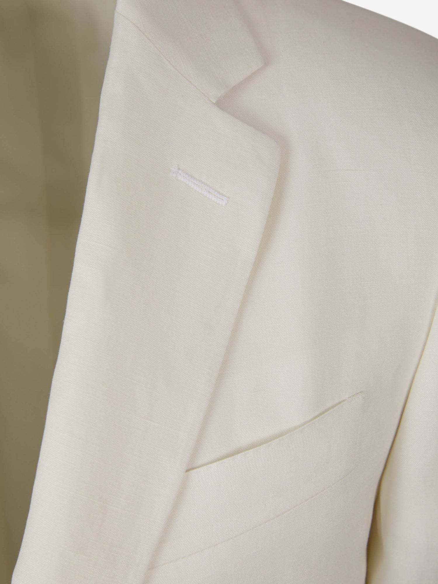 Outlet online Canali Hombre Americana Lino Y Seda color Blanco sku 301-000236 01 - Foto 3