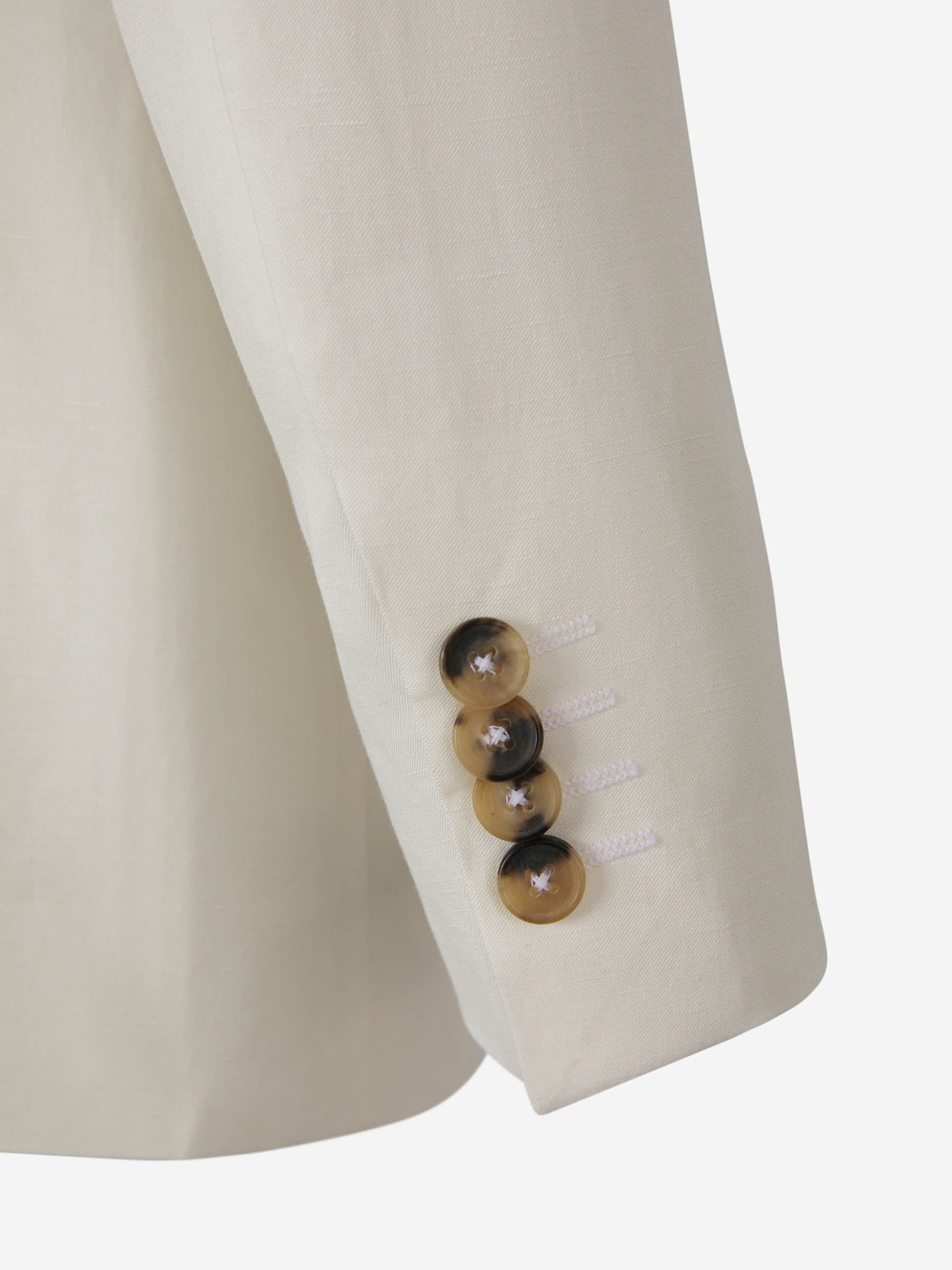 Outlet online Canali Hombre Americana Lino Y Seda color Blanco sku 301-000236 01 - Foto 5