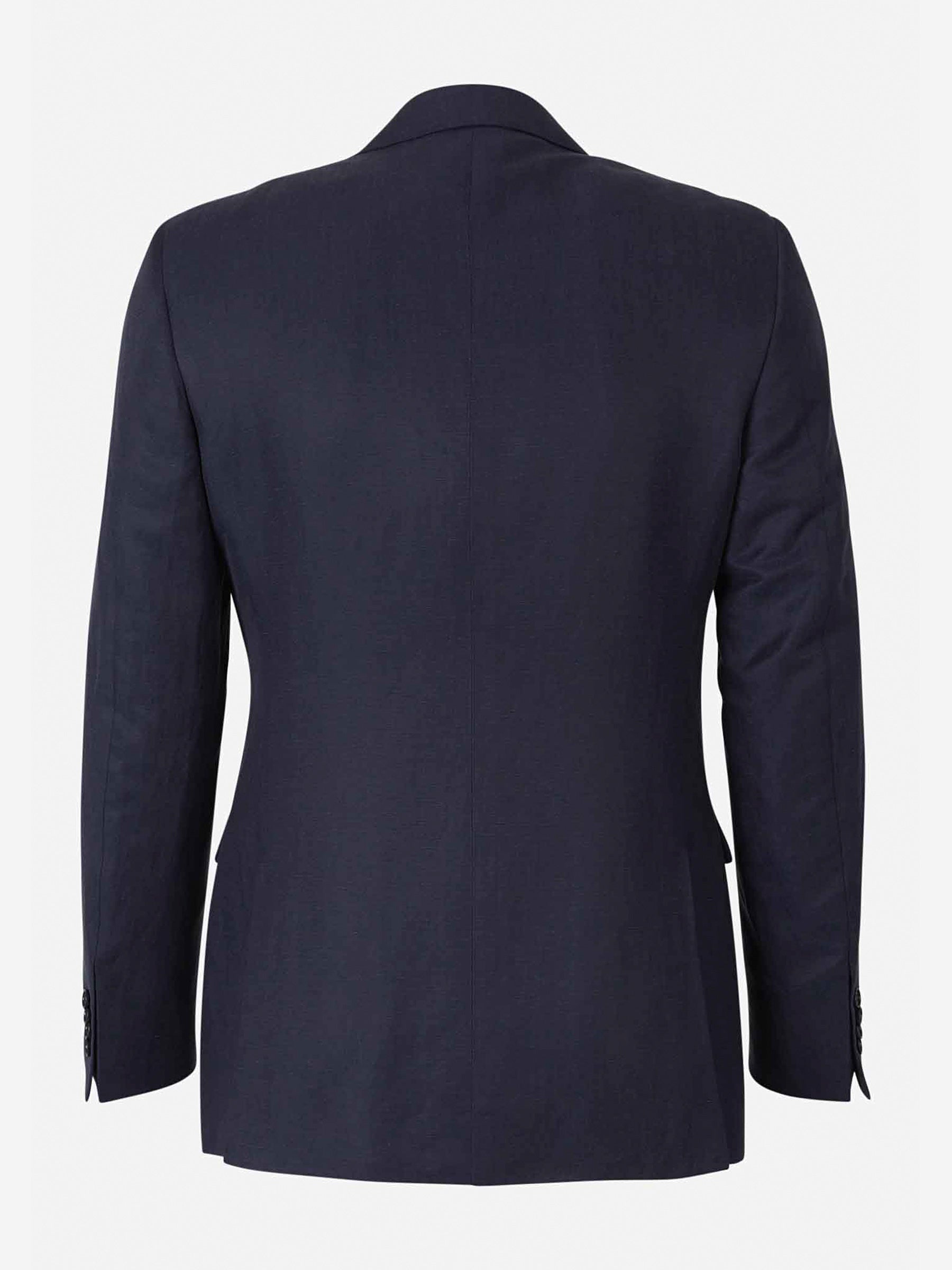 Outlet online Canali Hombre Americana Lino Y Seda color Azul Noche sku 301-000236 02 - Foto 2