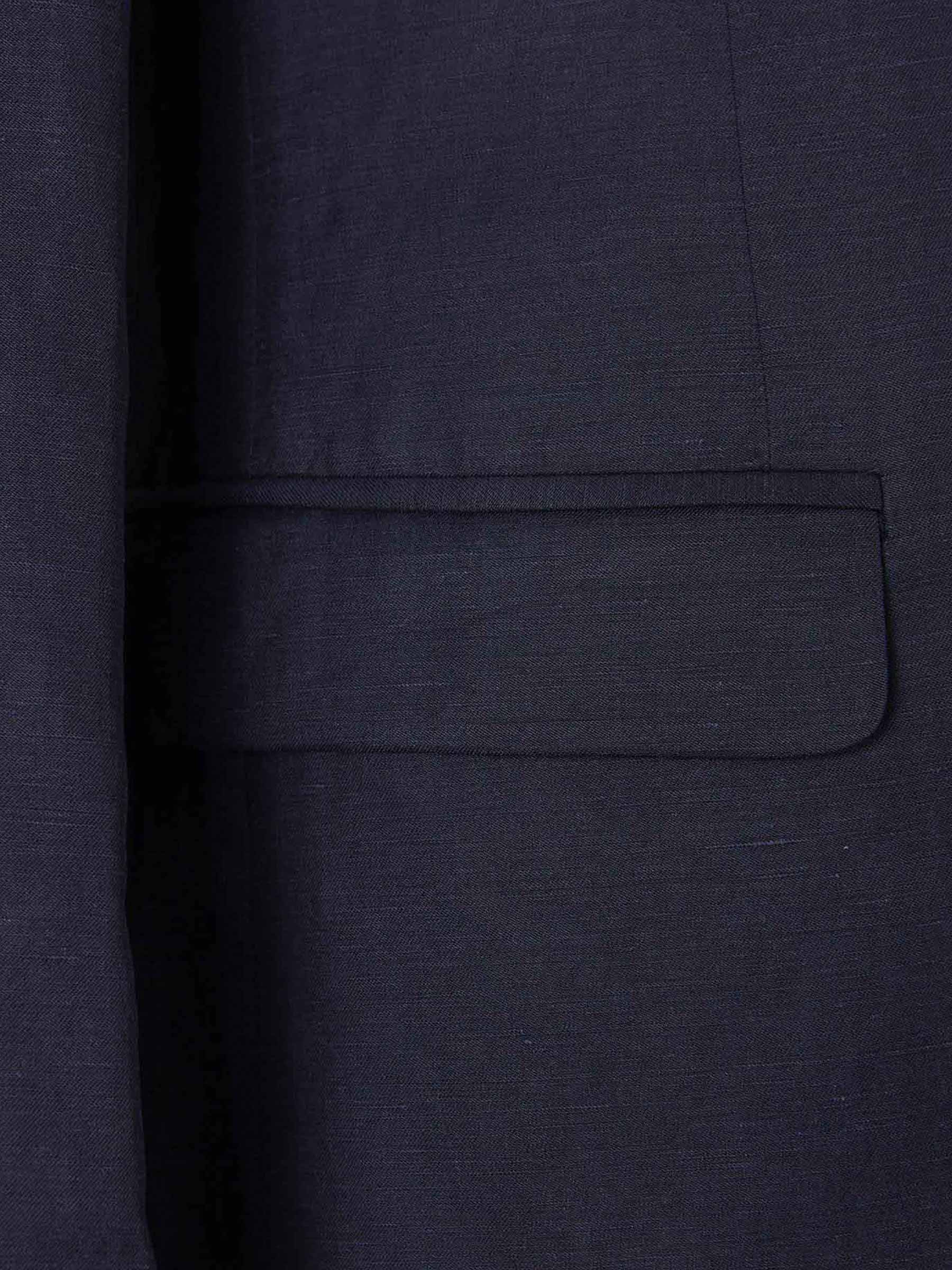 Outlet online Canali Hombre Americana Lino Y Seda color Azul Noche sku 301-000236 02 - Foto 4