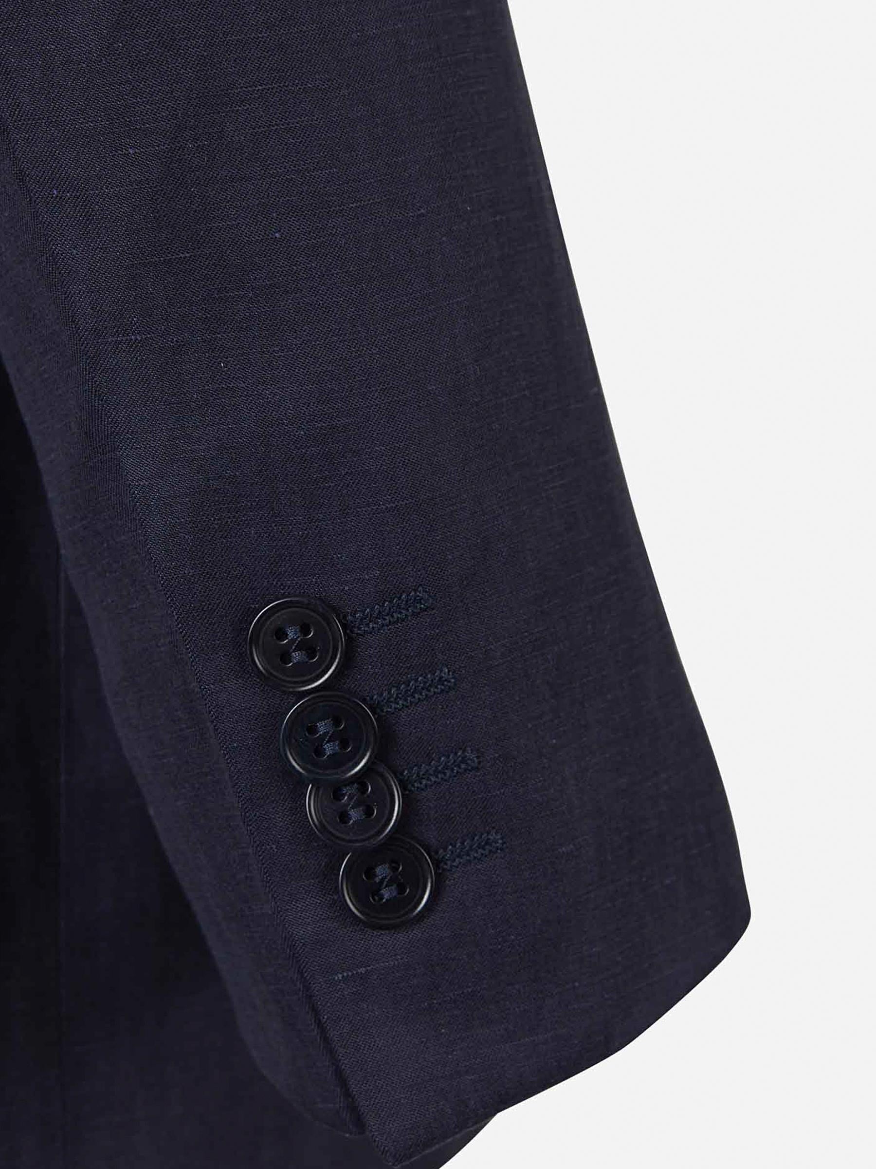 Outlet online Canali Hombre Americana Lino Y Seda color Azul Noche sku 301-000236 02 - Foto 5