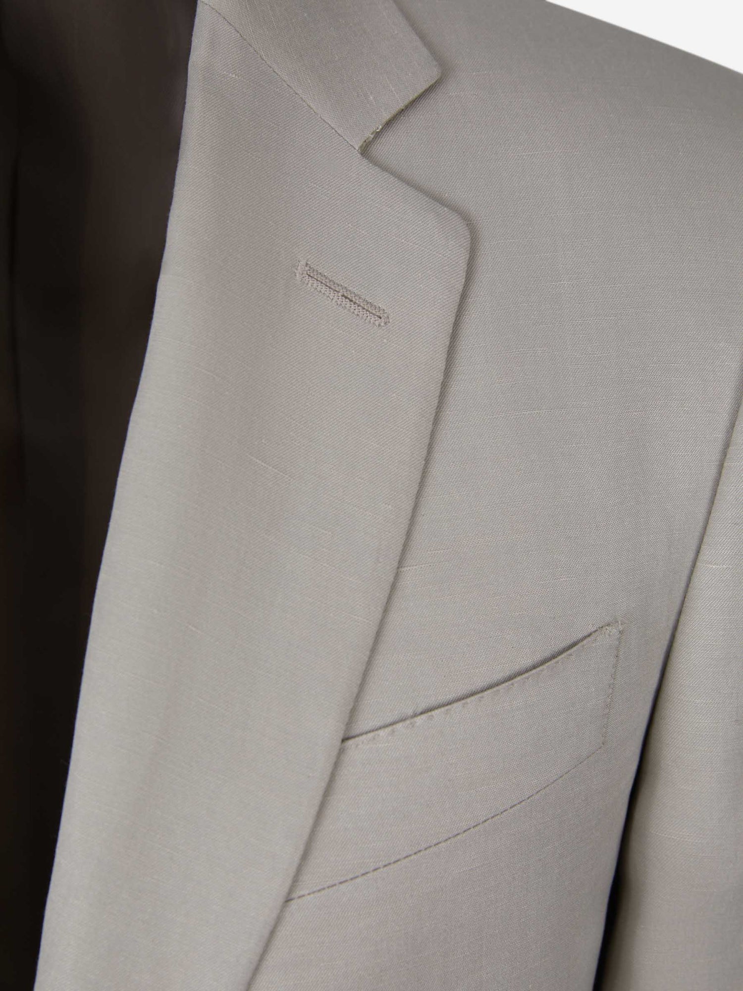 Outlet online Canali Hombre Americana Lino Y Seda color Marfil sku 301-000236 04 - Foto 3