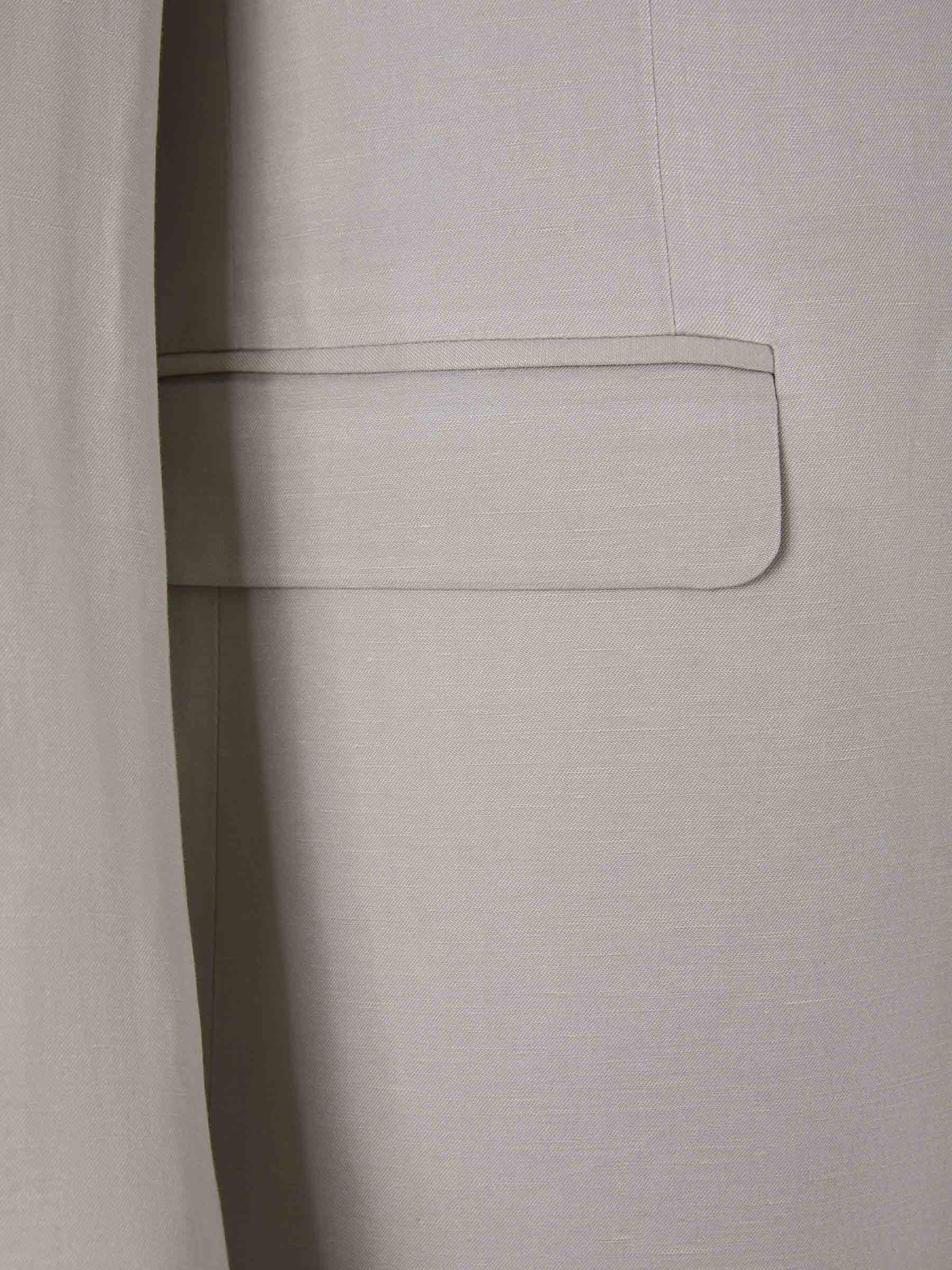 Outlet online Canali Hombre Americana Lino Y Seda color Marfil sku 301-000236 04 - Foto 4