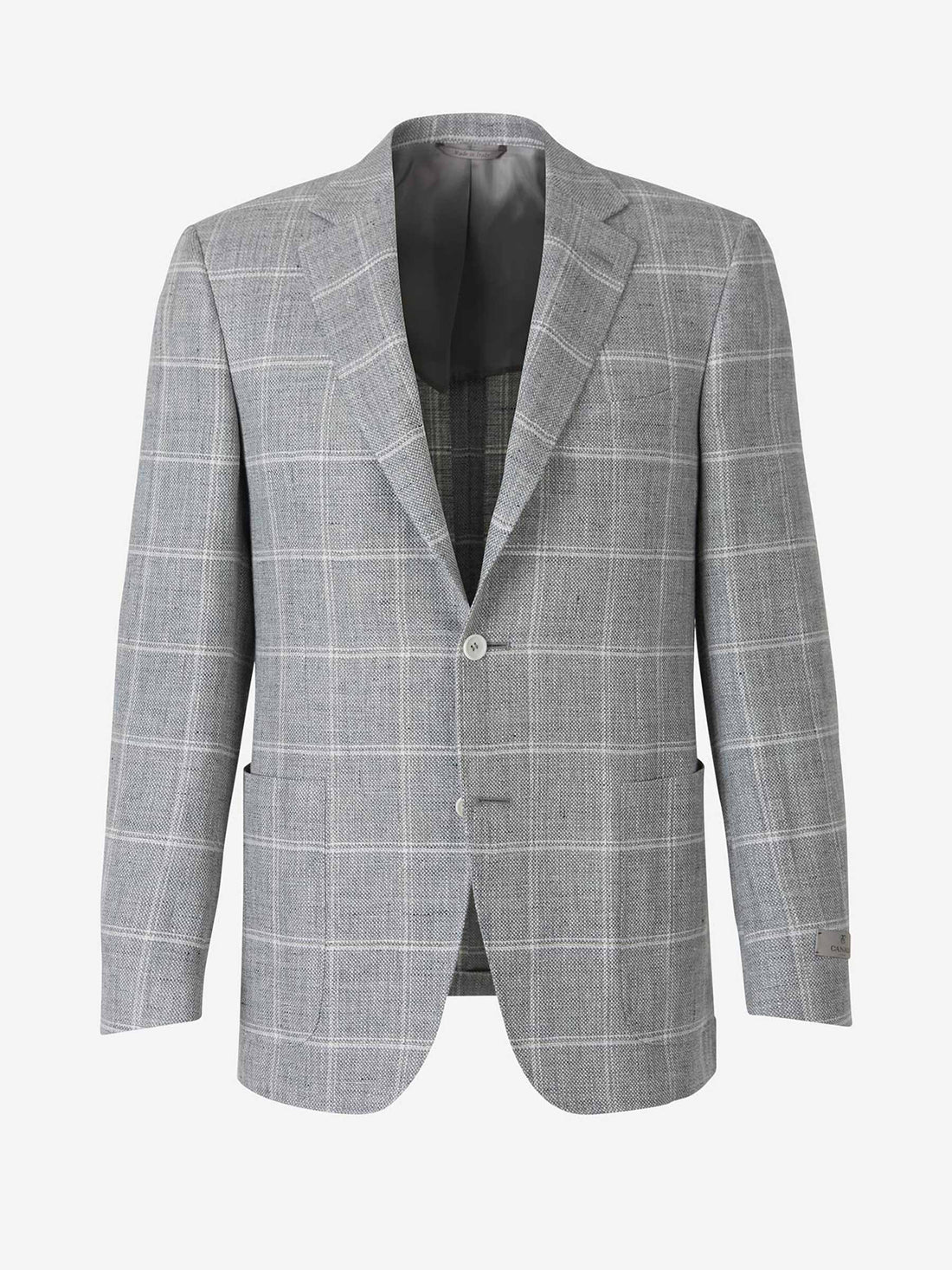 Outlet online Canali Hombre Americana Recta Cuadros color Gris Piedra sku 302-002921 01 - Foto 1