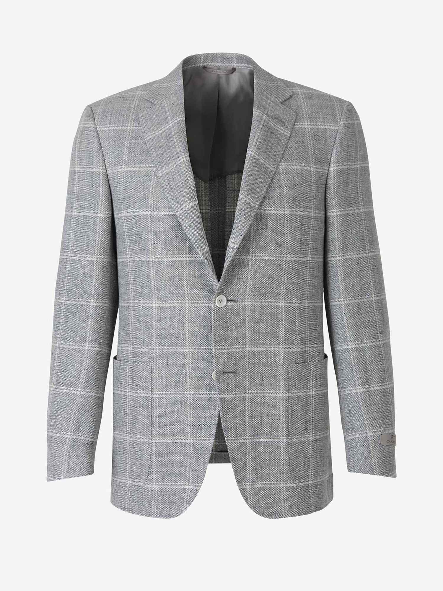 Outlet online Canali Hombre Americana Recta Cuadros color Gris Piedra sku 302-002921 01 - Foto 1