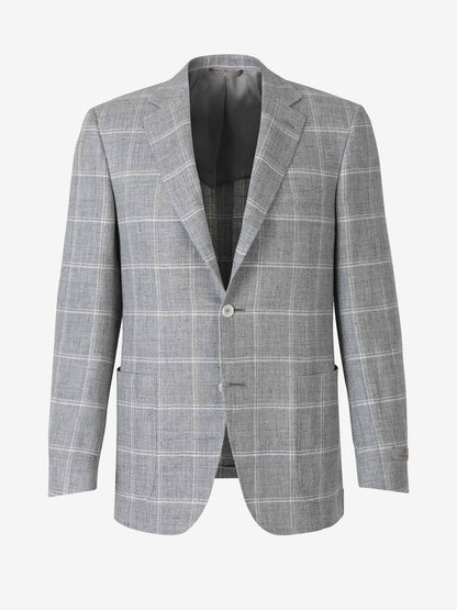 Outlet online Canali Hombre Americana Recta Cuadros color Gris Piedra sku 302-002921 01 - Foto 1