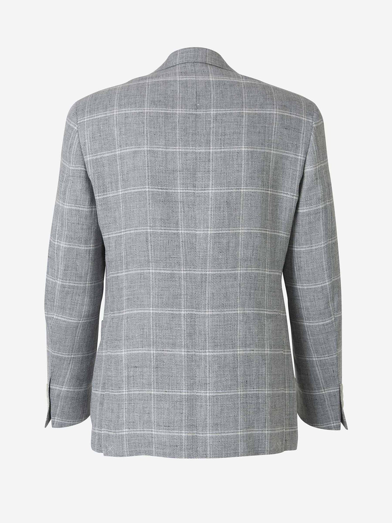Outlet online Canali Hombre Americana Recta Cuadros color Gris Piedra sku 302-002921 01 - Foto 2