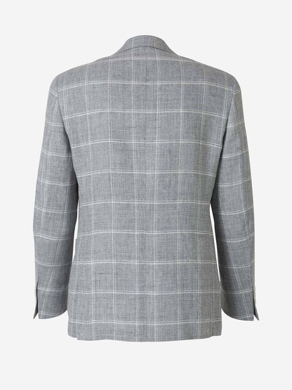 Outlet online Canali Hombre Americana Recta Cuadros color Gris Piedra sku 302-002921 01 - Foto 2
