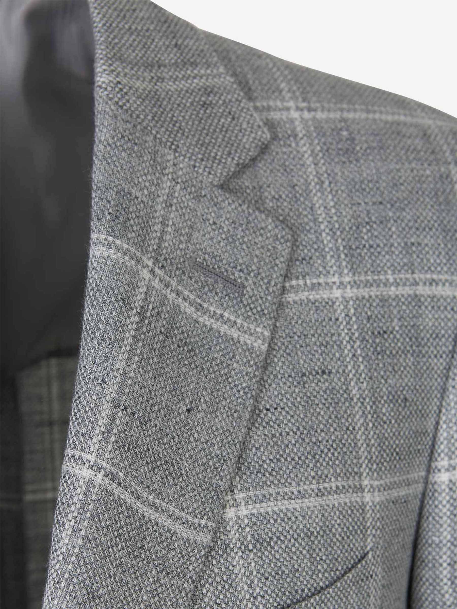 Outlet online Canali Hombre Americana Recta Cuadros color Gris Piedra sku 302-002921 01 - Foto 3