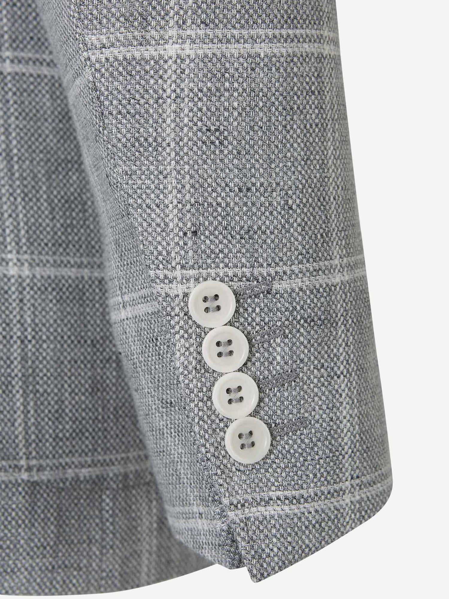 Outlet online Canali Hombre Americana Recta Cuadros color Gris Piedra sku 302-002921 01 - Foto 5
