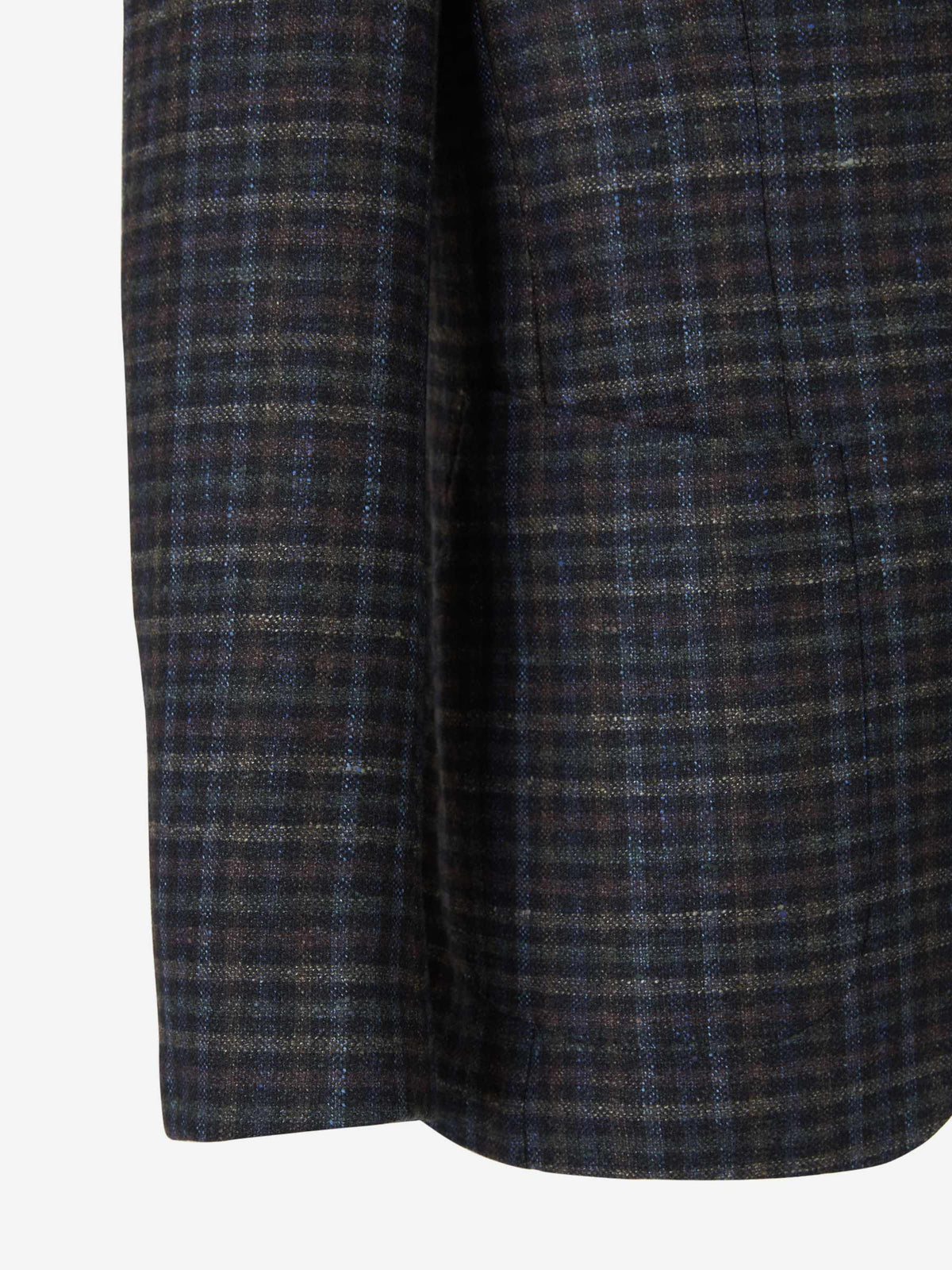 Outlet online Borrelli Hombre Americana Recta Cuadros color Azul Cobalto sku 302-002958 01 - Foto 4