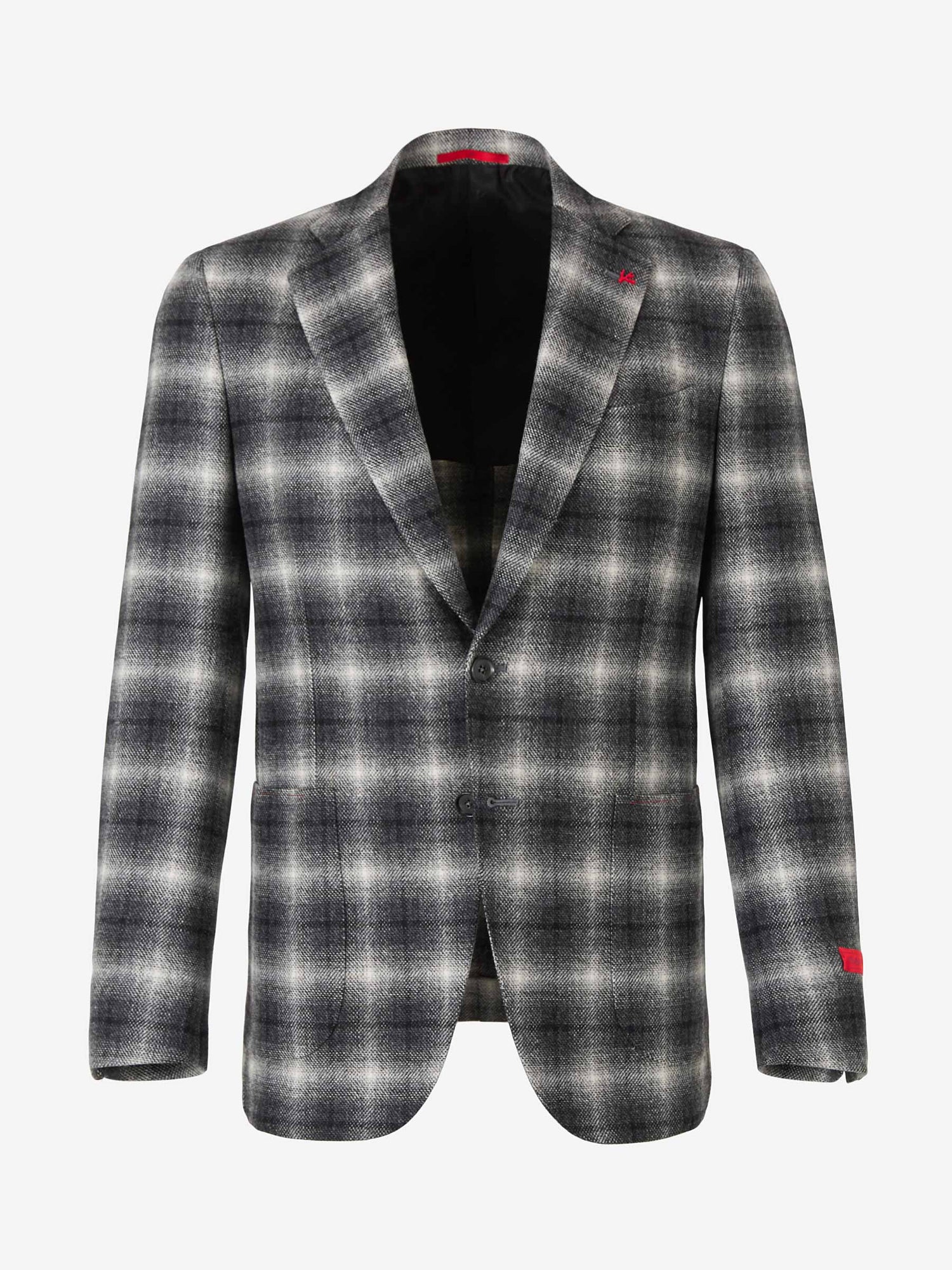Outlet online Isaia Hombre Americana de cuadros color Gris Oscuro sku 302-002964 01 - Foto 1