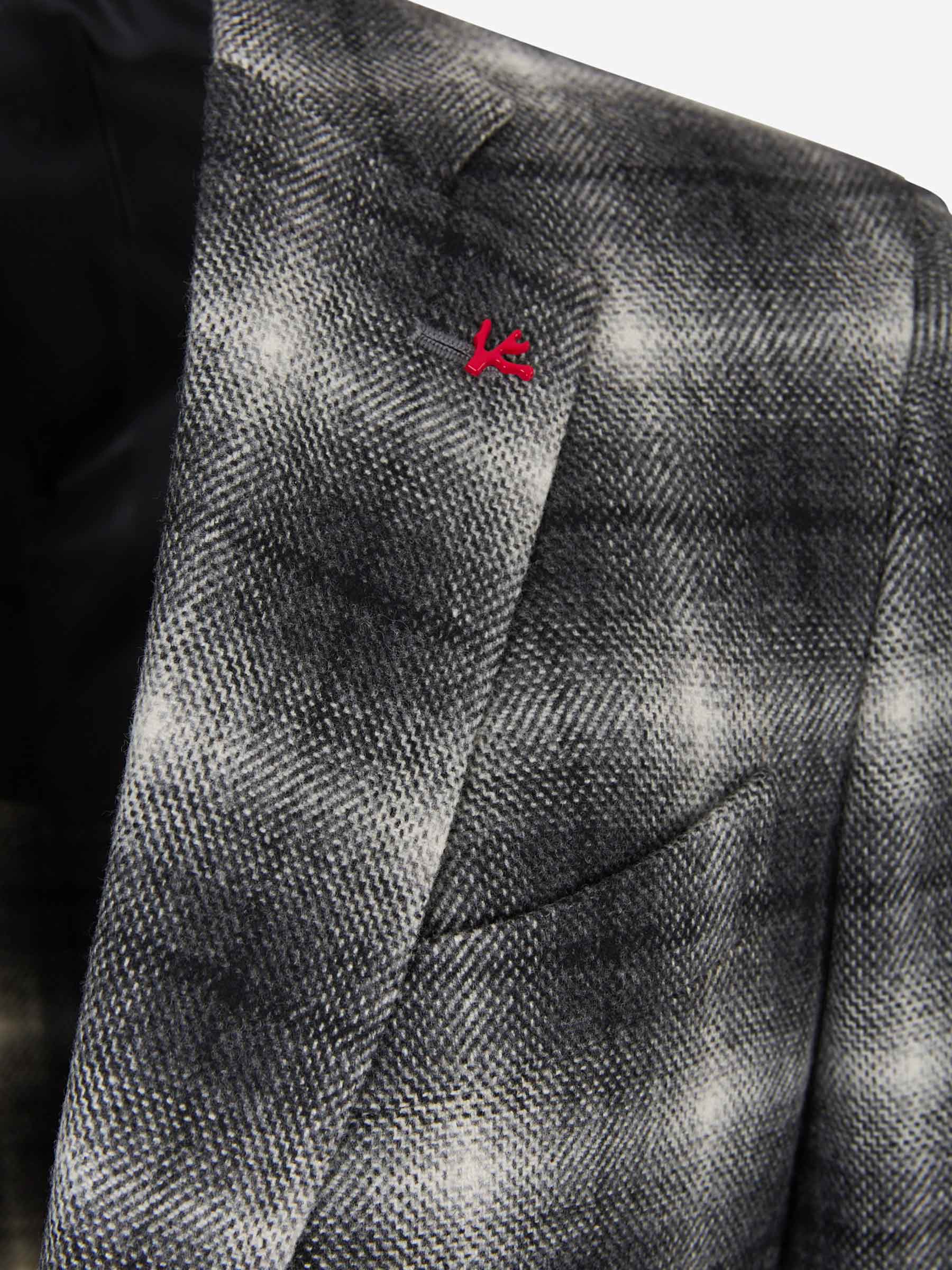 Outlet online Isaia Hombre Americana de cuadros color Gris Oscuro sku 302-002964 01 - Foto 3