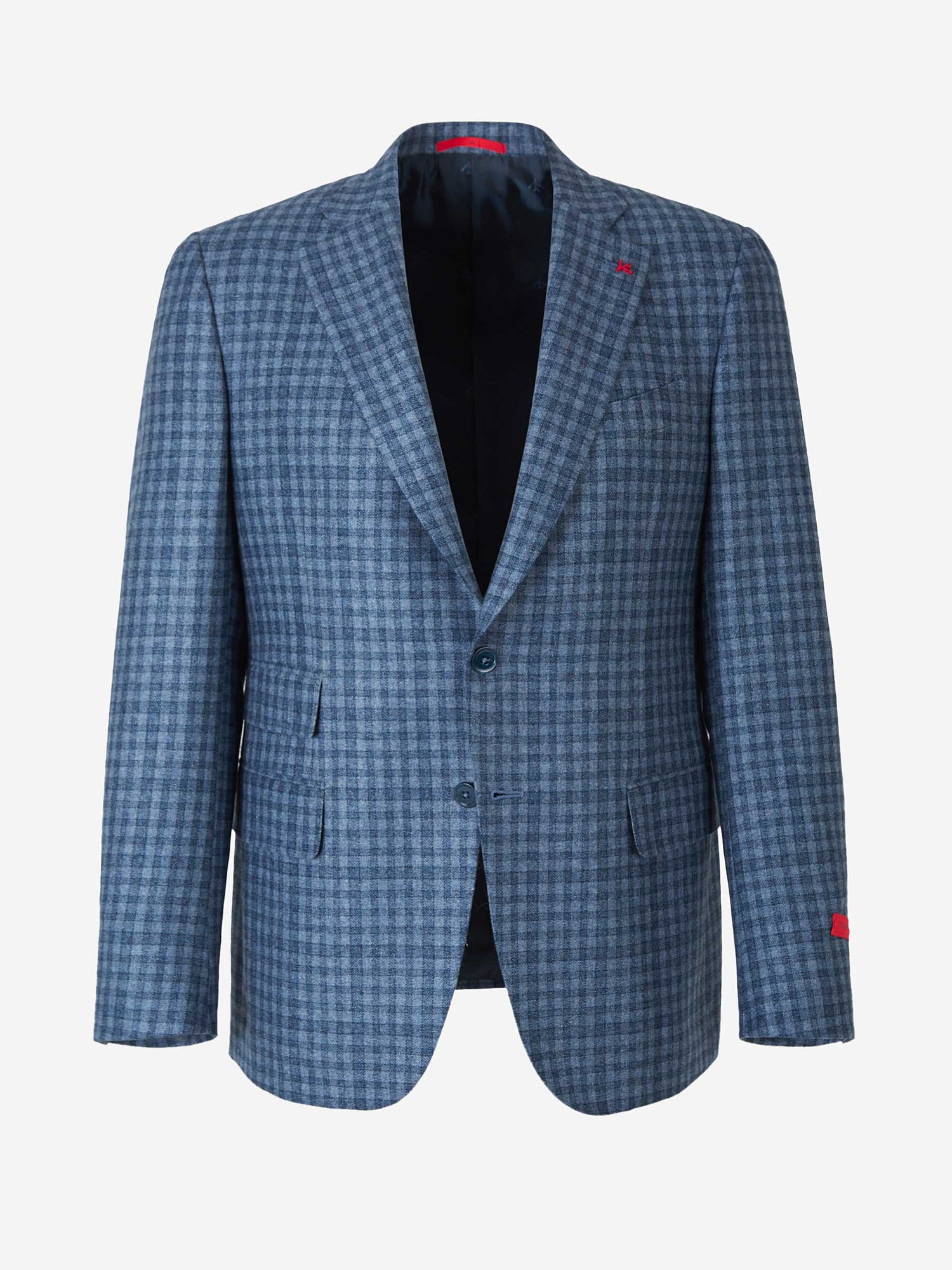 Outlet online Isaia Hombre Americana Recta Cuadros color Azul Cobalto sku 302-002967 01 - Foto 1
