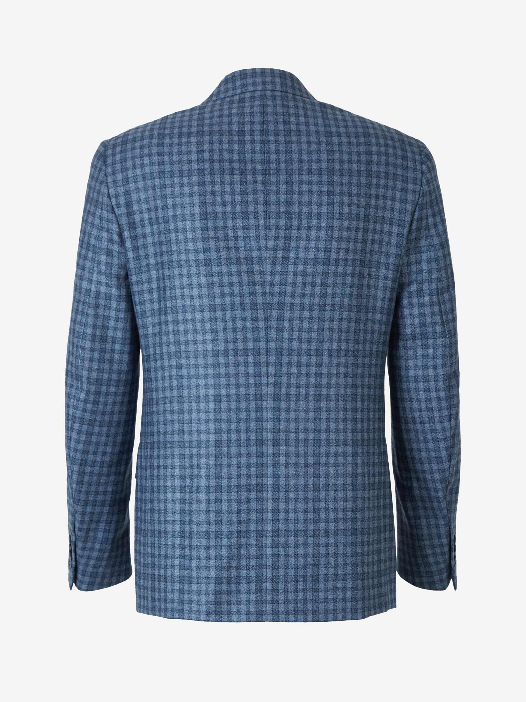 Outlet online Isaia Hombre Americana Recta Cuadros color Azul Cobalto sku 302-002967 01 - Foto 2