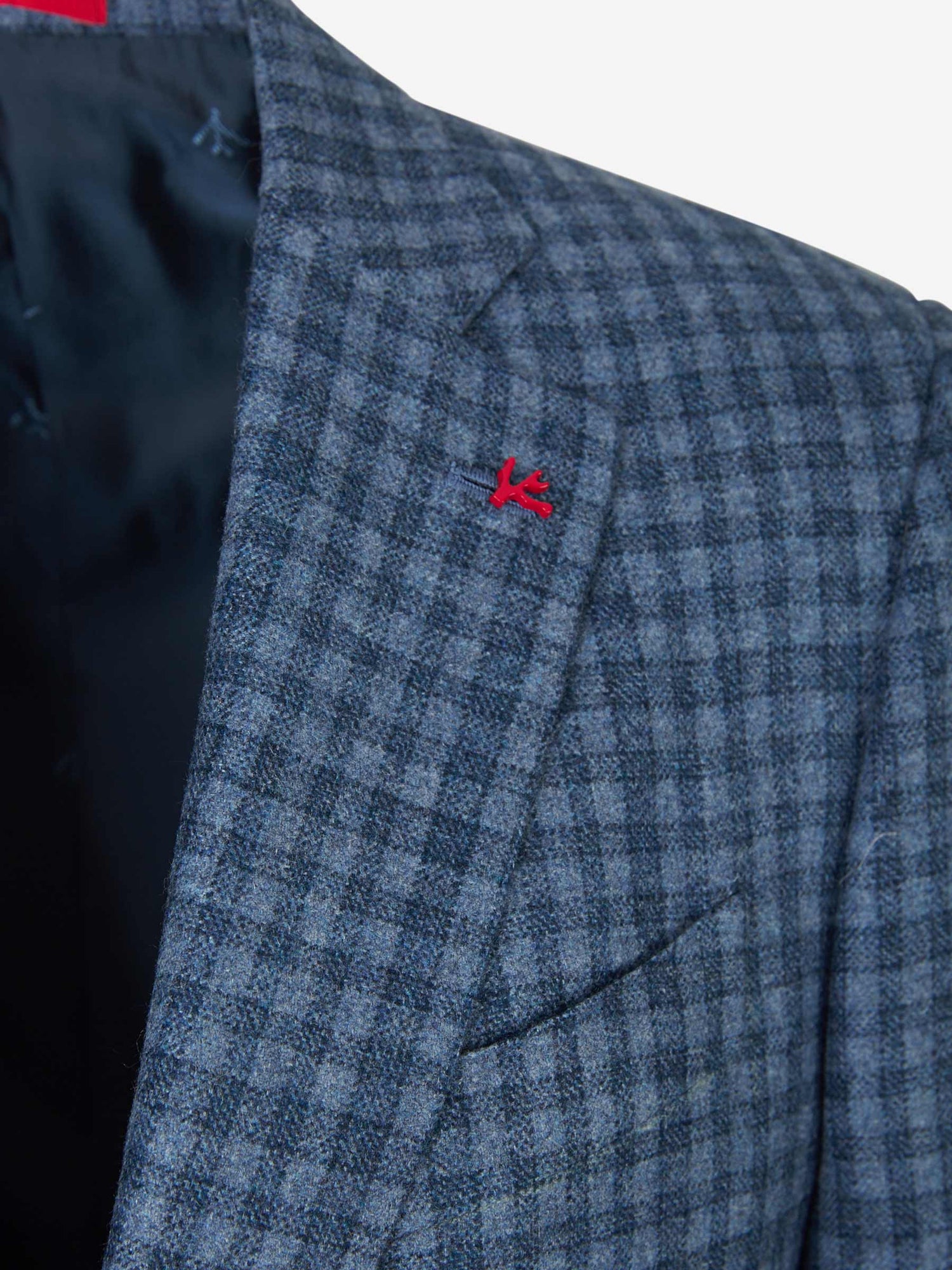 Outlet online Isaia Hombre Americana Recta Cuadros color Azul Cobalto sku 302-002967 01 - Foto 3