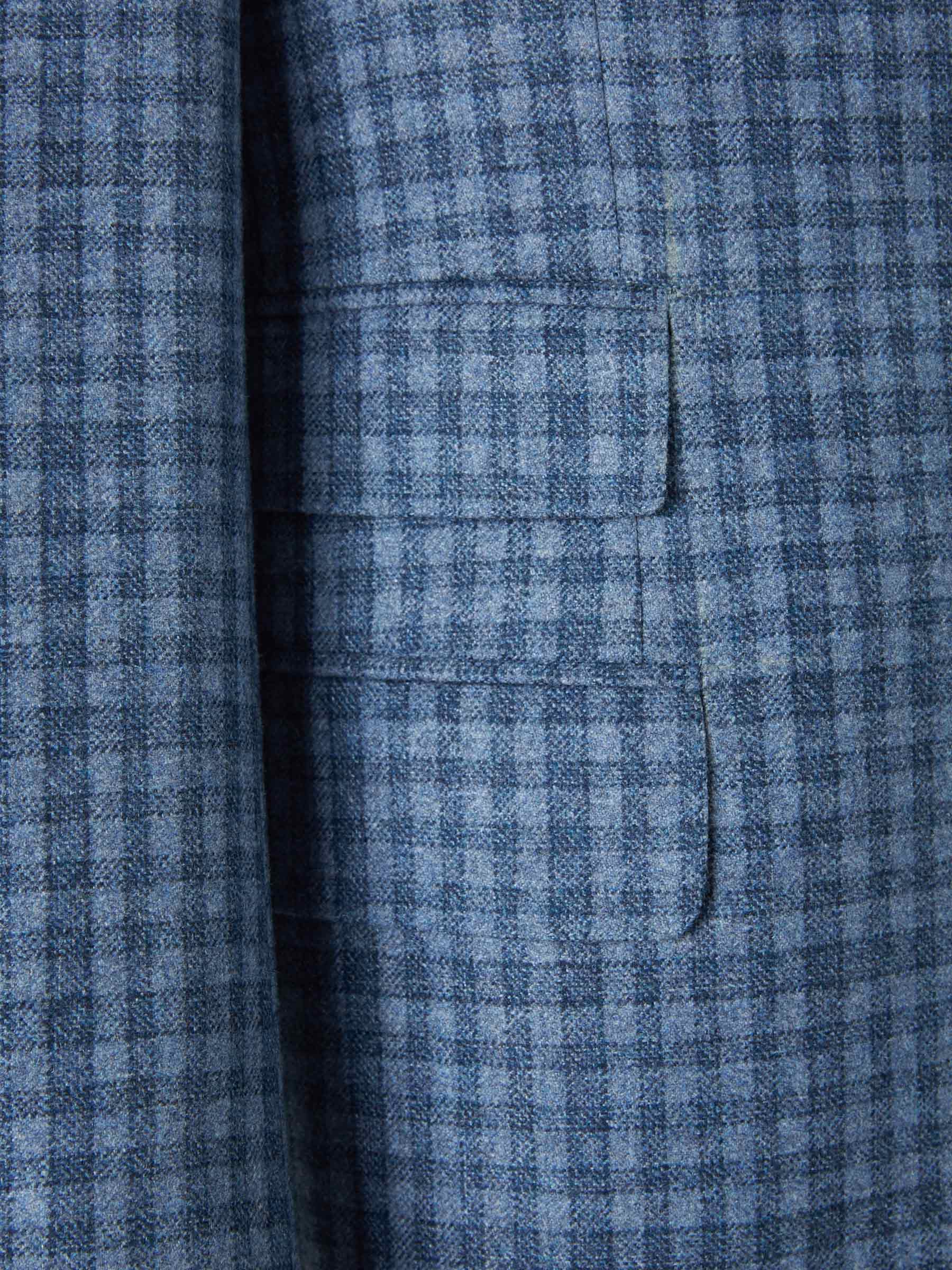 Outlet online Isaia Hombre Americana Recta Cuadros color Azul Cobalto sku 302-002967 01 - Foto 4
