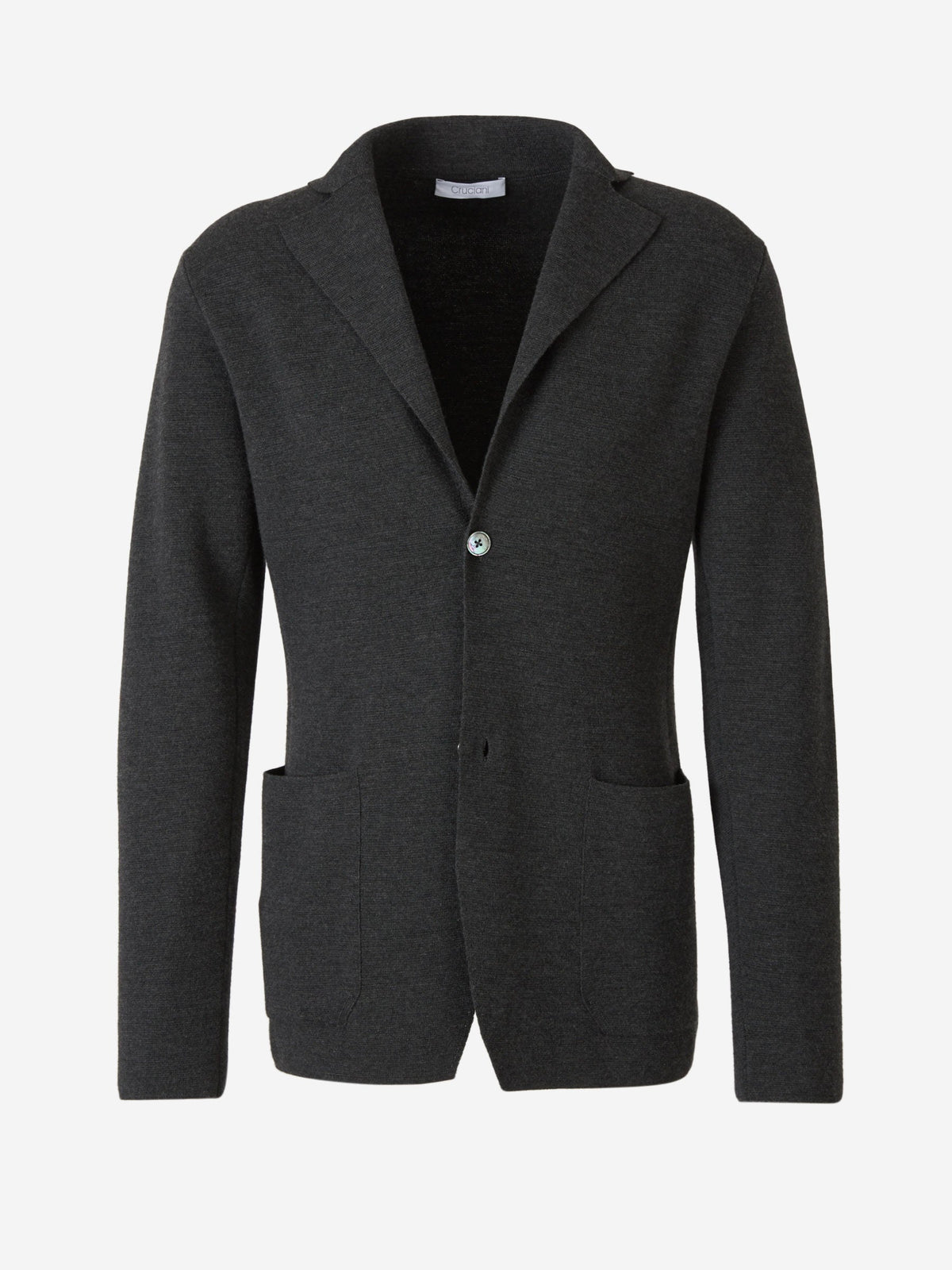 Outlet online Cruciani Hombre Americana de Punto color Gris Antracita sku 302-003014 01 - Foto 1