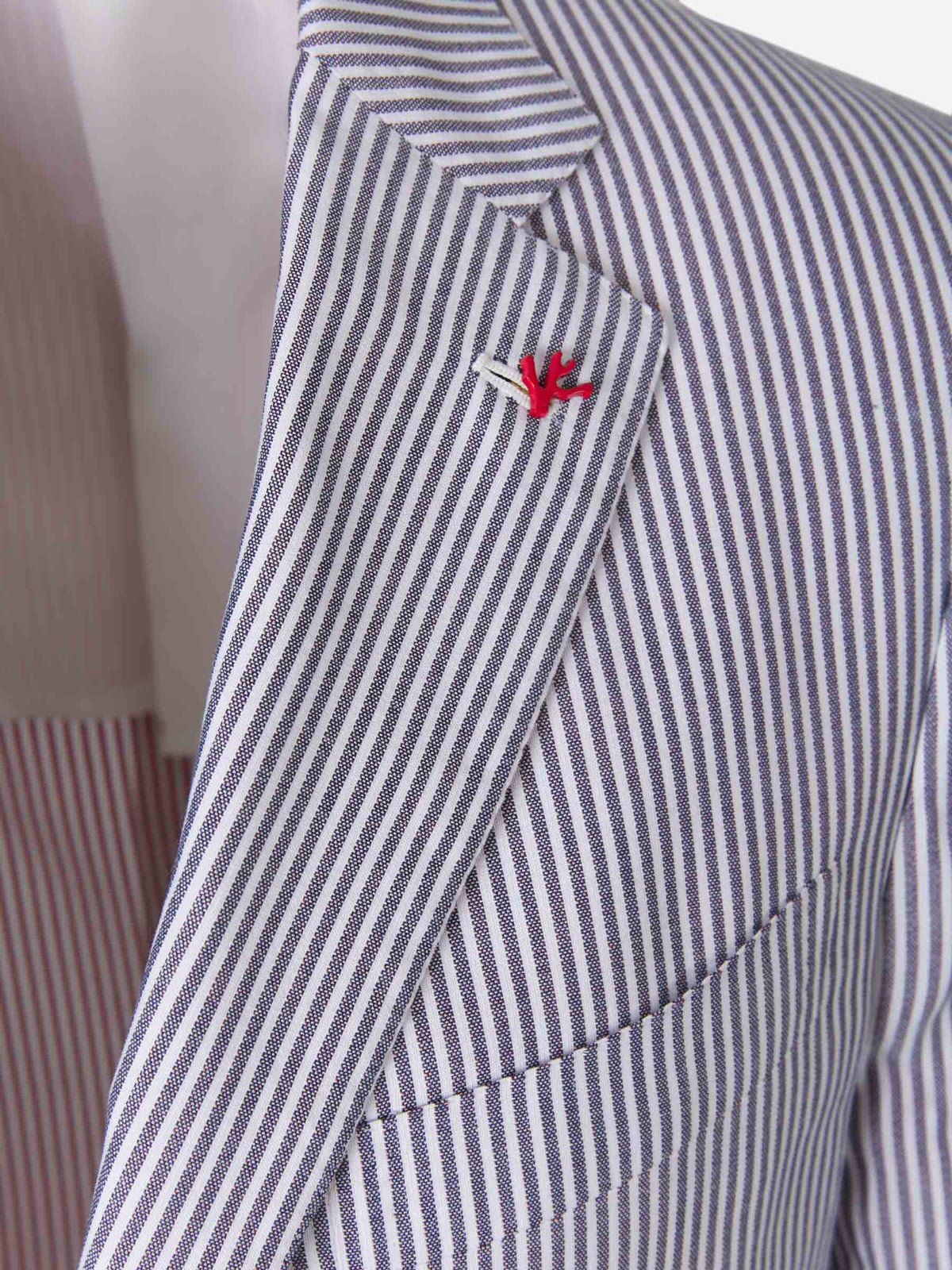 Outlet online Isaia Hombre Americana Rayas Gregori color Gris Antracita sku 302-003130 01 - Foto 3