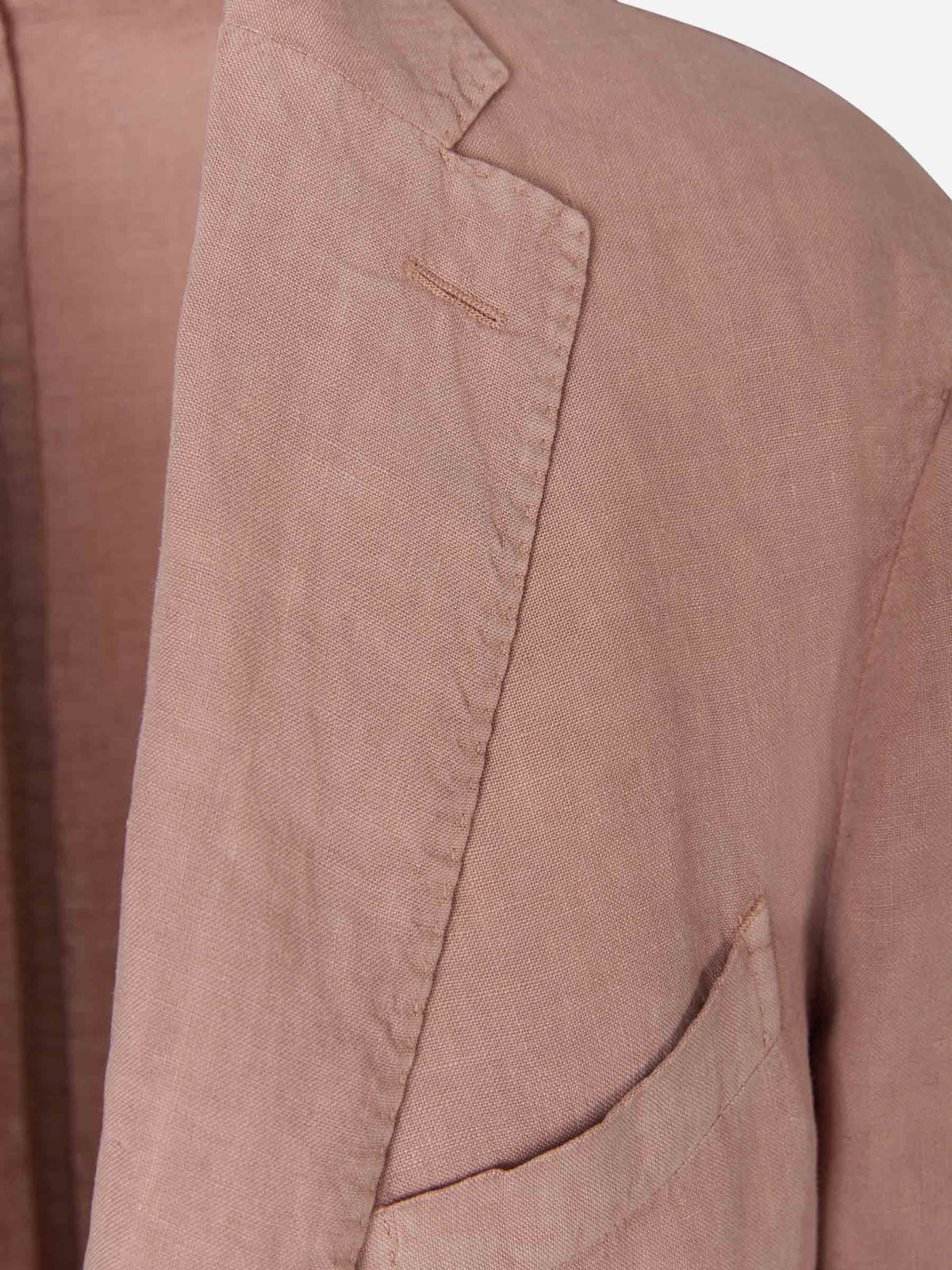 Outlet online Boglioli Hombre Americana Clásica Lino color Rosa Palo sku 302-003152 01 - Foto 3