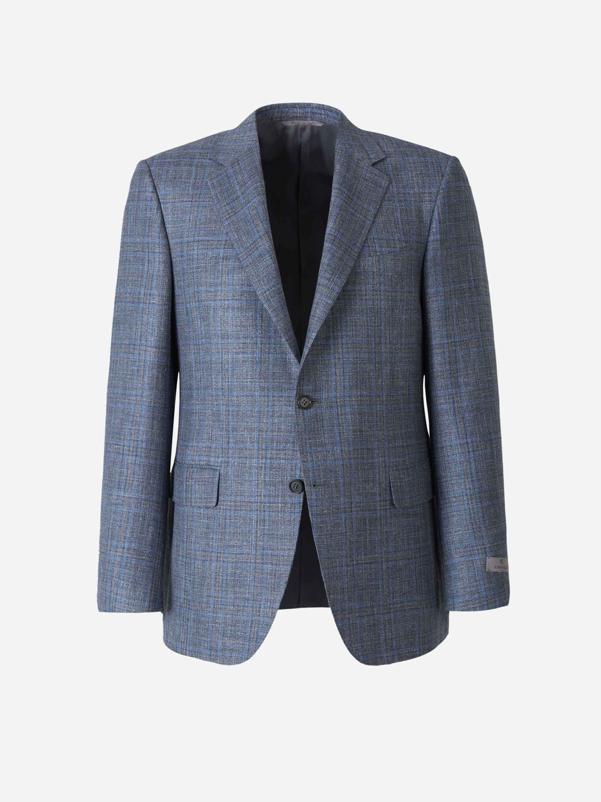 Outlet online Canali Hombre Americana Motivo Cuadros color Azul Noche sku 302-003161 02 - Foto 1