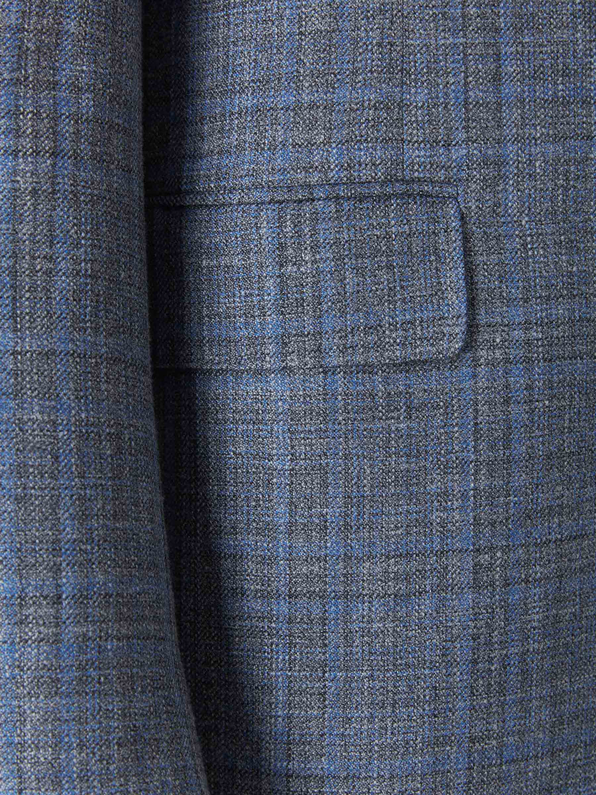 Outlet online Canali Hombre Americana Motivo Cuadros color Azul Noche sku 302-003161 02 - Foto 4