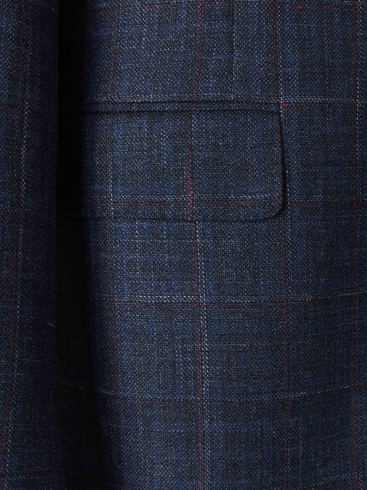 Outlet online Canali Hombre Americana Motivo Cuadros color Azul Noche sku 302-003161 02 - Foto 9