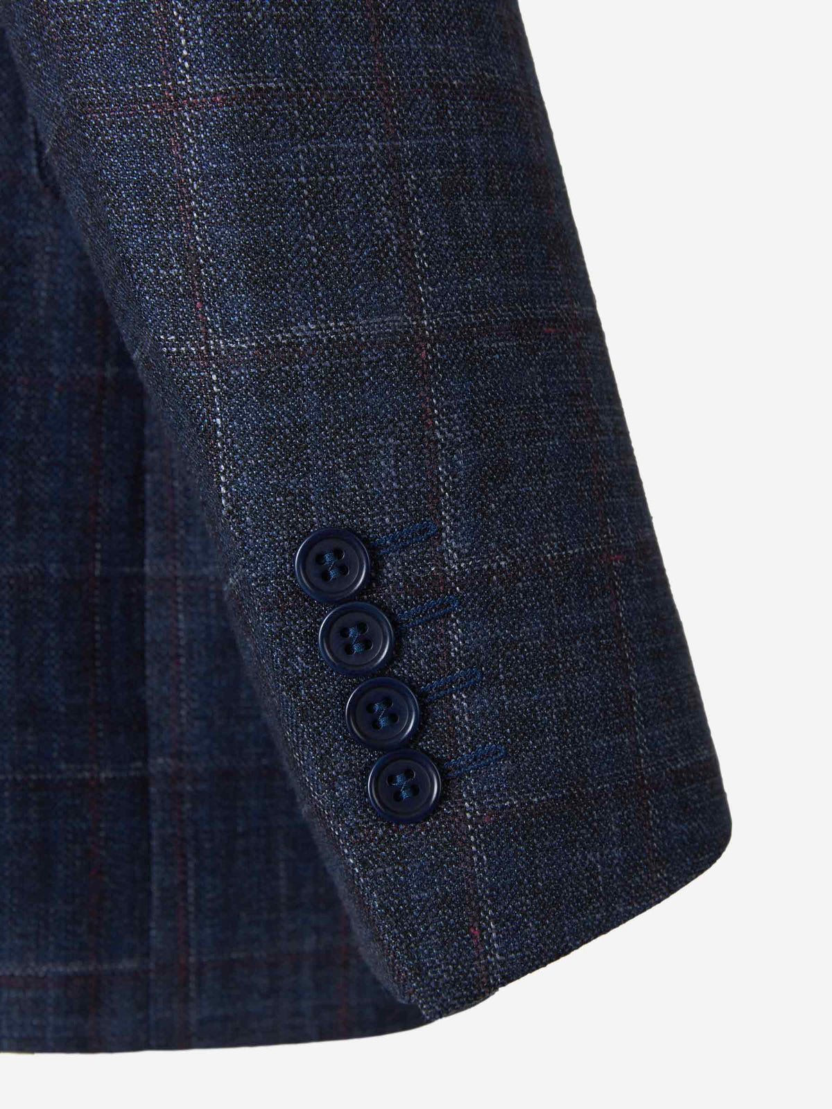 Outlet online Canali Hombre Americana Motivo Cuadros color Azul Noche sku 302-003161 02 - Foto 10